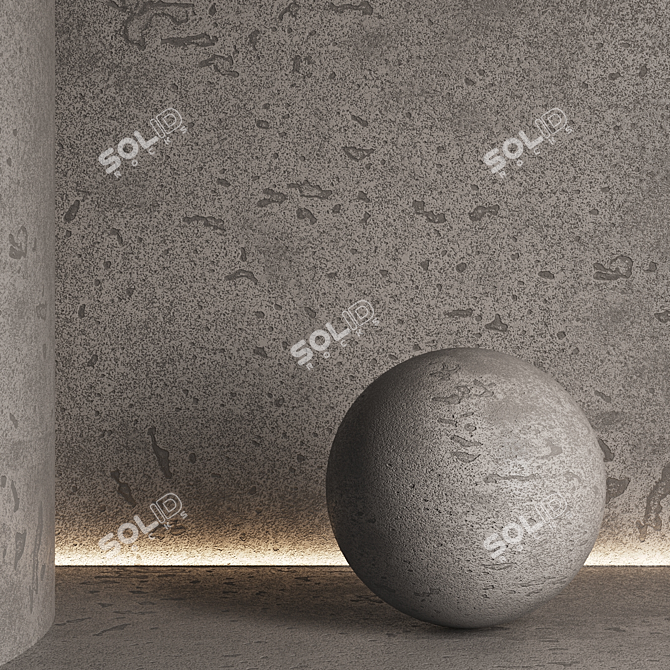 Multi-Color Seamless Textured Decorative Plaster 3D model image 2