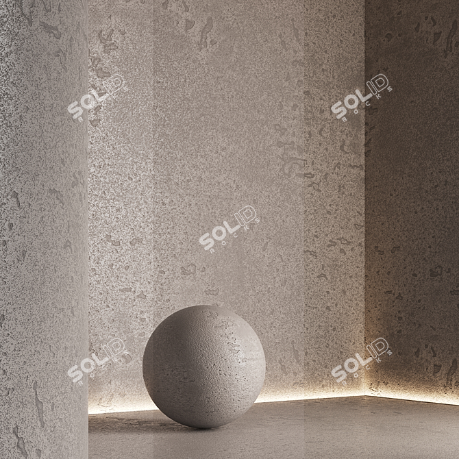 Multi-Color Seamless Textured Decorative Plaster 3D model image 4