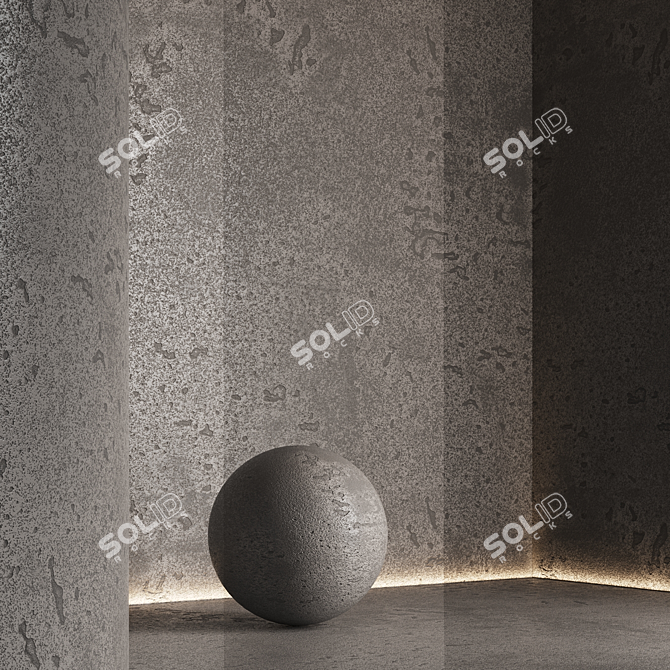 Multi-Color Seamless Textured Decorative Plaster 3D model image 5