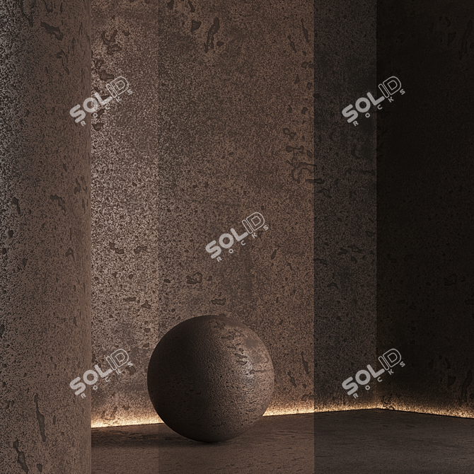 Multi-Color Seamless Textured Decorative Plaster 3D model image 6