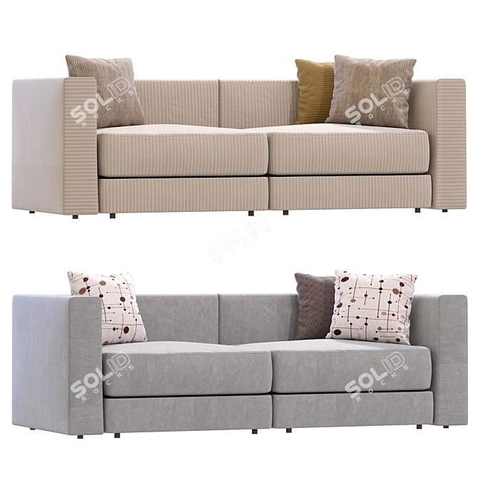 IKEA Jattebo Modern Sectional Couch 3D model image 1
