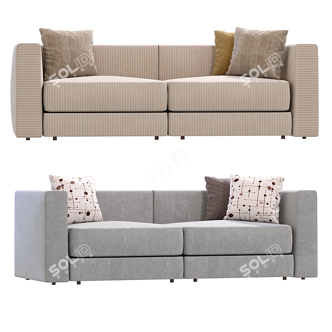 IKEA Jattebo Modern Sectional Couch 3D model image 2