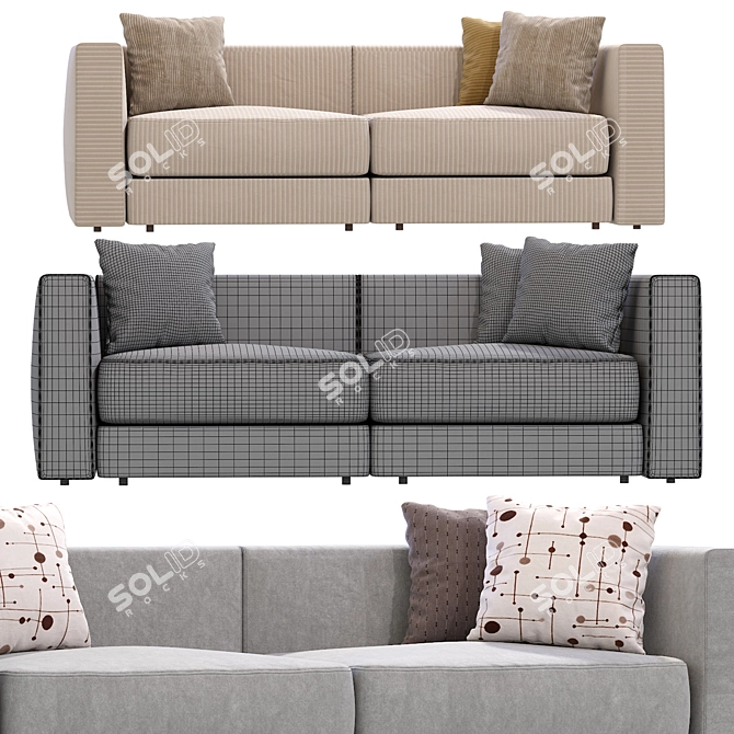 IKEA Jattebo Modern Sectional Couch 3D model image 4