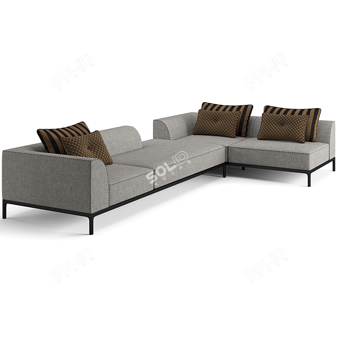Luxury Fendi Casa Five Sofa 3D model image 2