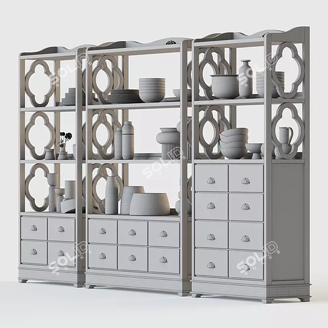 Kavelio Annette Shelving Collection 3D model image 4