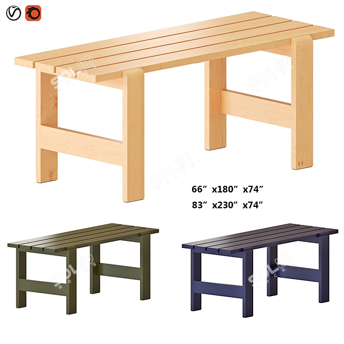 Modern Weekday Meeting Tables 3D model image 1