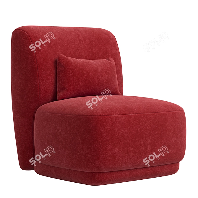 Modern Stylish Moshi Easy Chair 3D model image 1