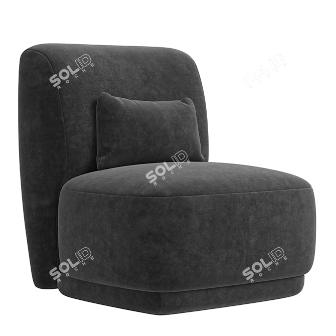 Modern Stylish Moshi Easy Chair 3D model image 3