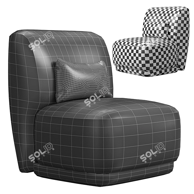 Modern Stylish Moshi Easy Chair 3D model image 4
