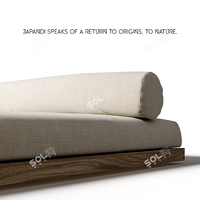 Japandi Harmony Couch 3D model image 5