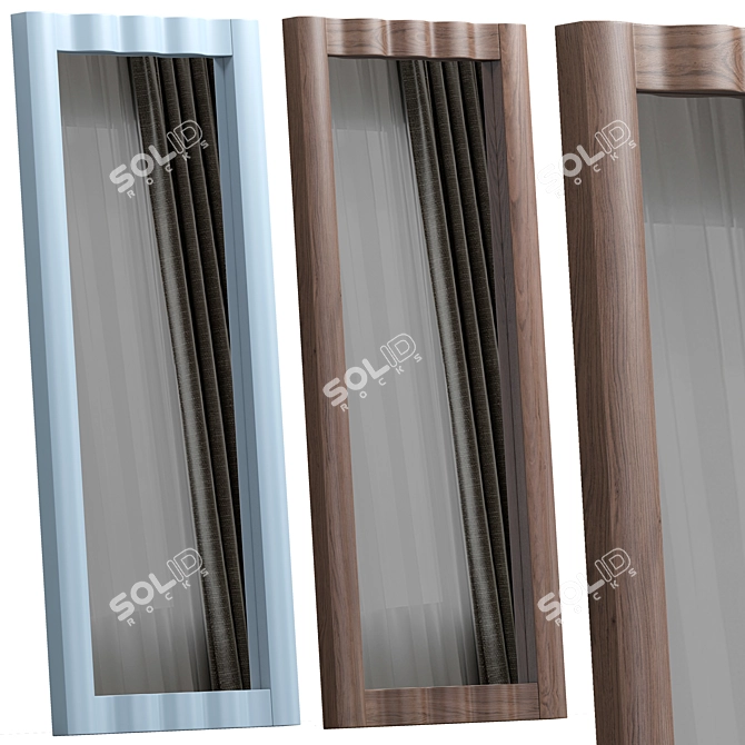 Ebba Wall Mirror - Urban Sophistication 3D model image 1