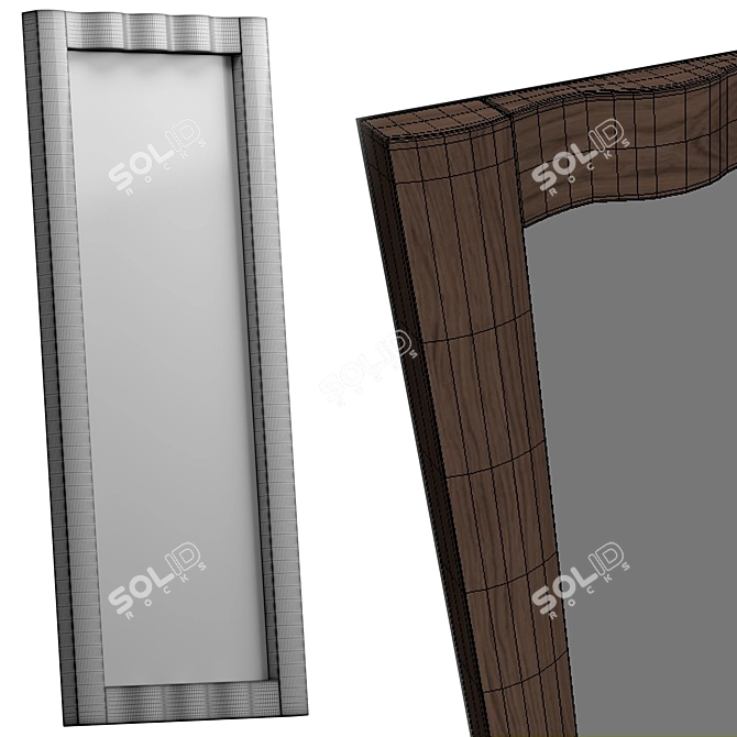 Ebba Wall Mirror - Urban Sophistication 3D model image 3