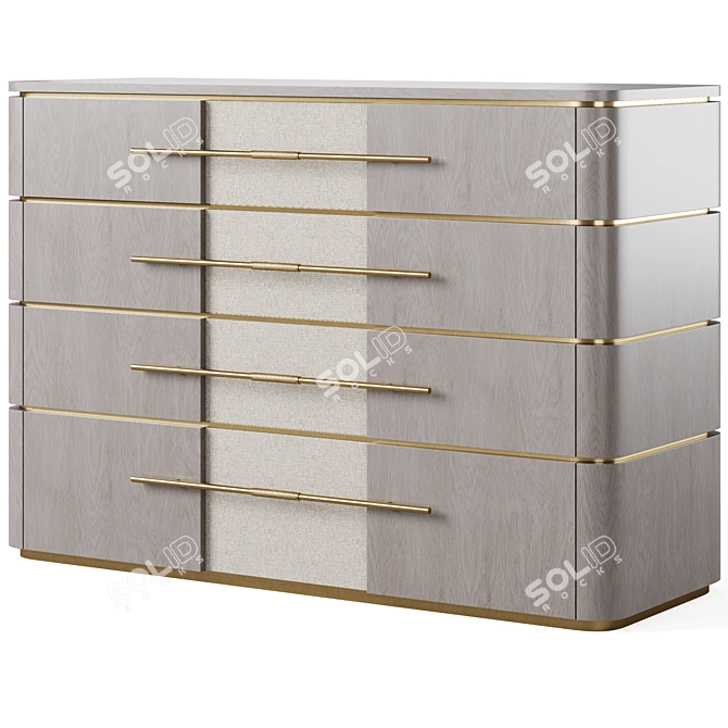 Elegant AGRA Chest Drawers 3D model image 1