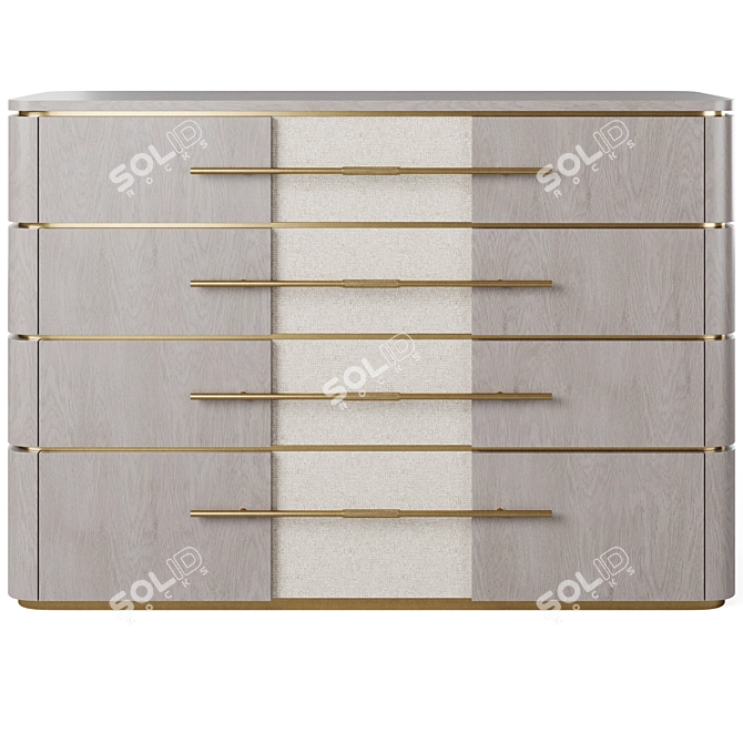 Elegant AGRA Chest Drawers 3D model image 3
