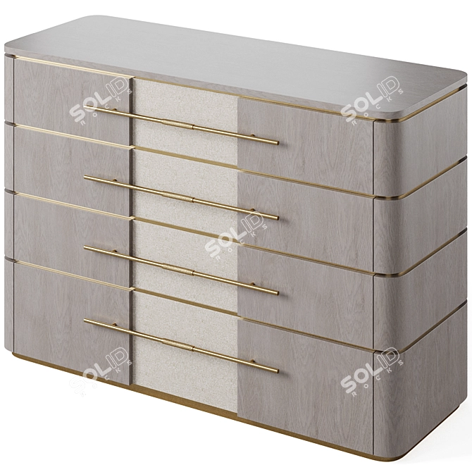 Elegant AGRA Chest Drawers 3D model image 4