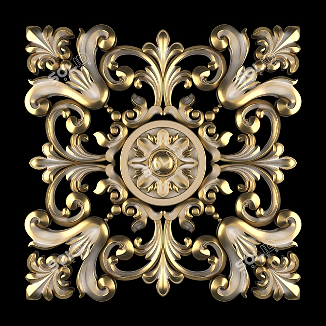 Elegant 3D Ornament Design Kit 3D model image 2