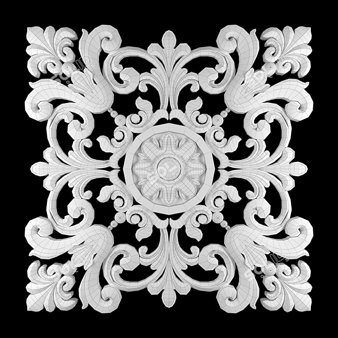 Elegant 3D Ornament Design Kit 3D model image 4