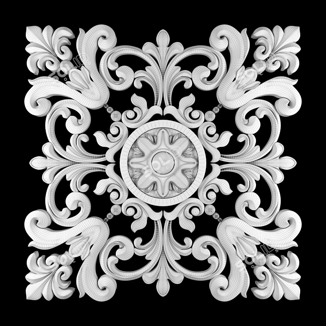 Elegant 3D Ornament Design Kit 3D model image 5