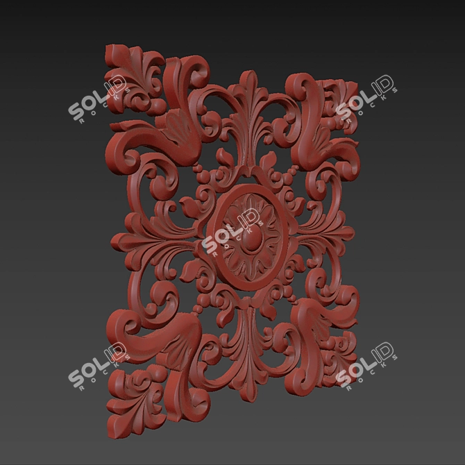 Elegant 3D Ornament Design Kit 3D model image 6