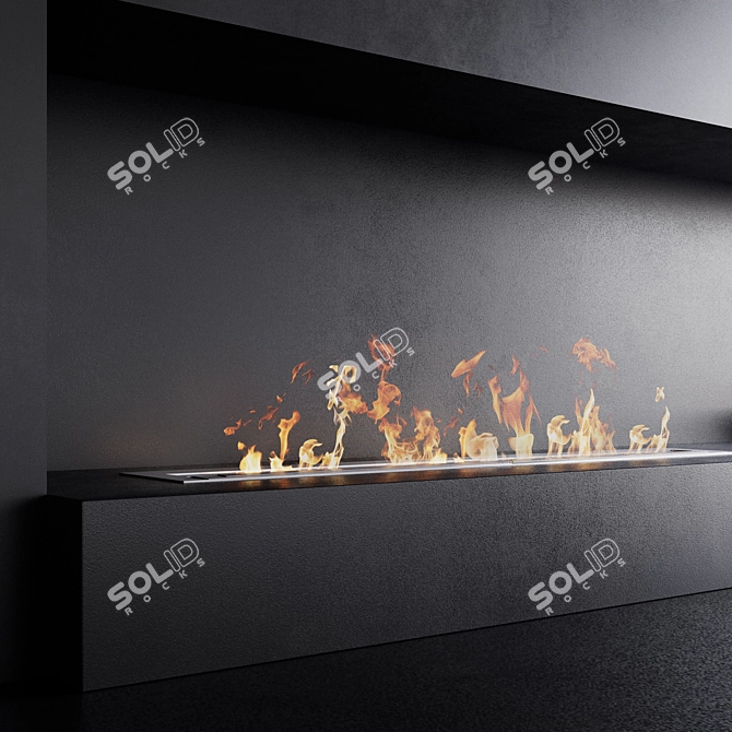Fireplace Wall Mount CorAl VRay 3D model image 4