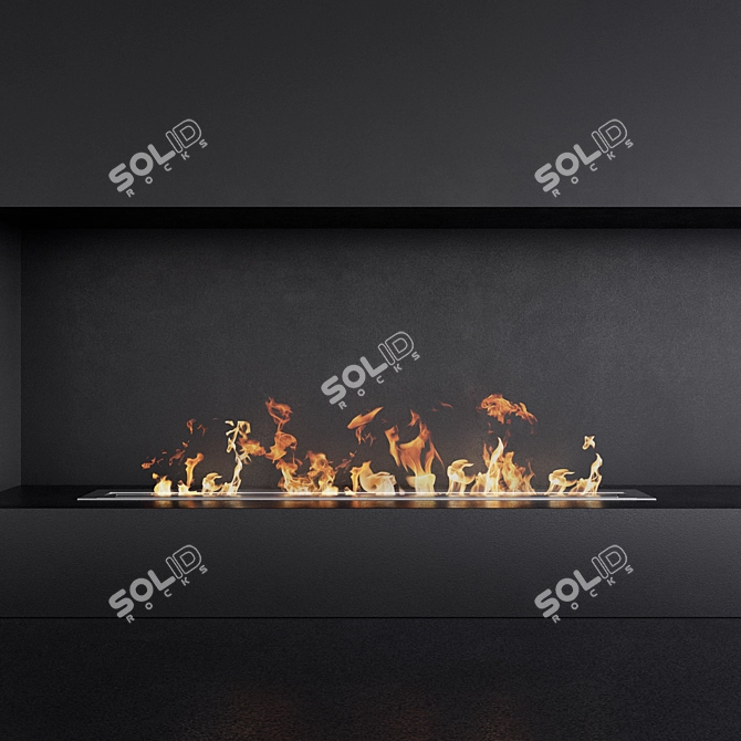 Fireplace Wall Mount CorAl VRay 3D model image 5