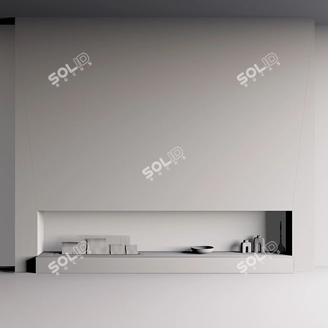 Fireplace Wall Mount CorAl VRay 3D model image 6