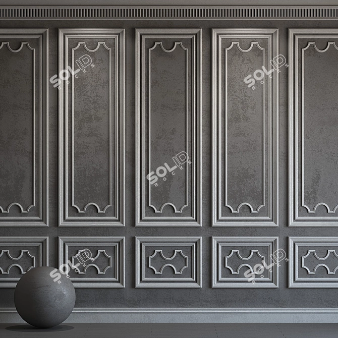 Decorative Plaster with Molding 3D model image 5