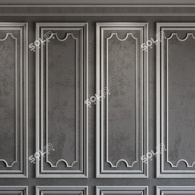 Decorative Plaster with Molding 3D model image 1