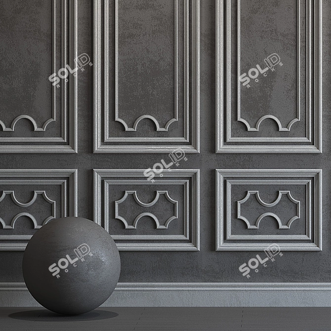 Decorative Plaster with Molding 3D model image 2