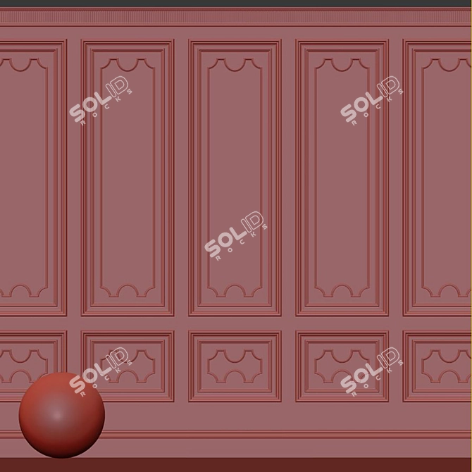 Decorative Plaster with Molding 3D model image 3