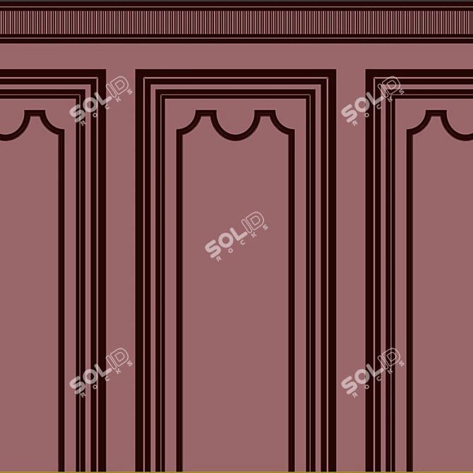 Decorative Plaster with Molding 3D model image 4