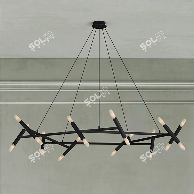  Modern Chandelier Pendant Light 3D model image 3