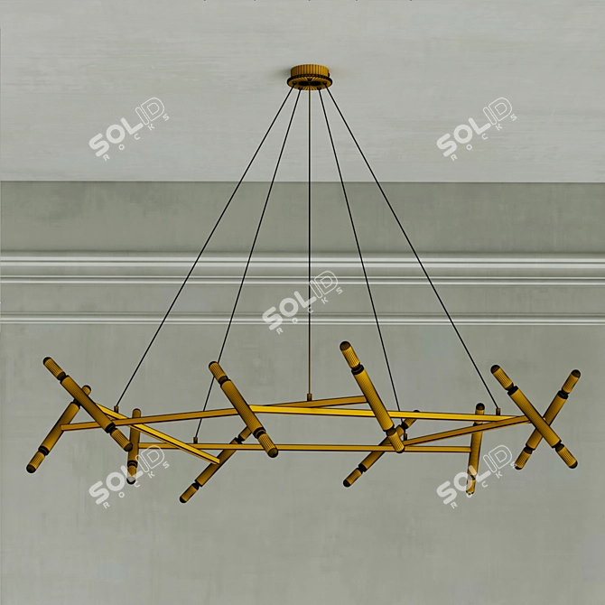  Modern Chandelier Pendant Light 3D model image 4