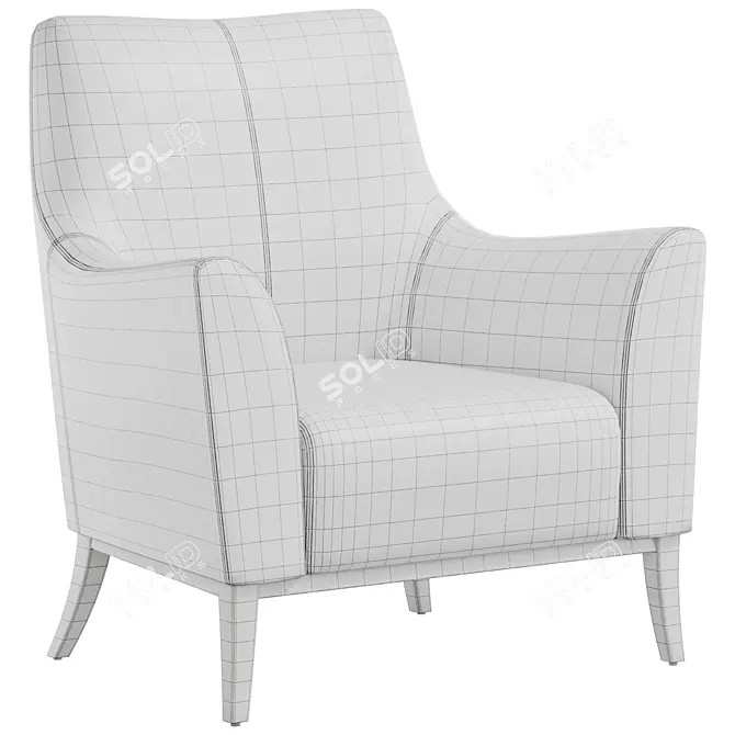 Contemporary Polo Plus Armchair in 3D 3D model image 5