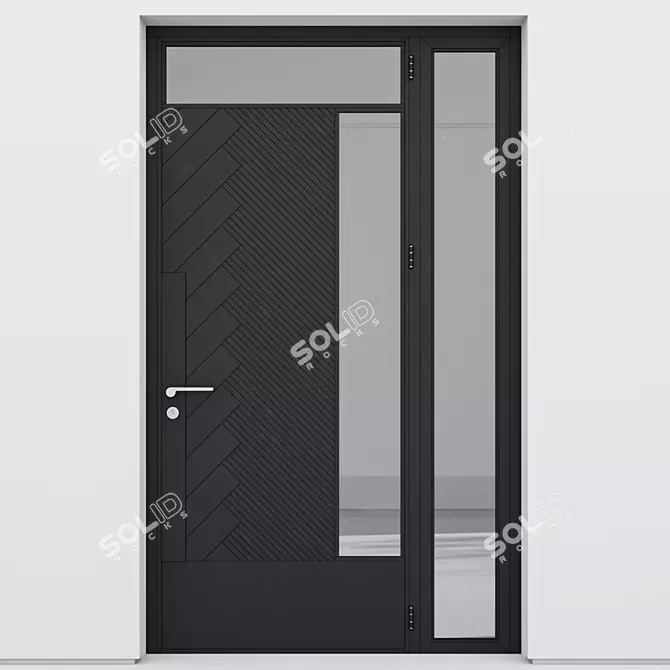 Corona Aluminum Door 199 Render 3D model image 2