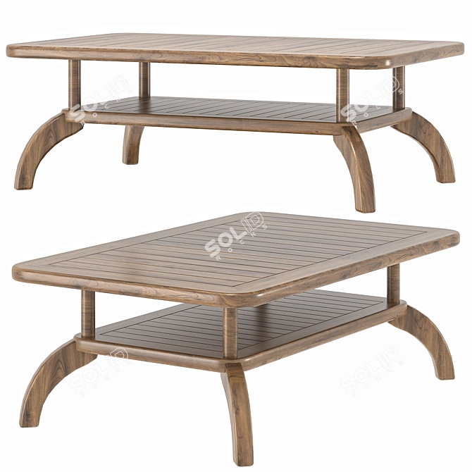 Elegant Amor Garden Coffee Table 3D model image 1