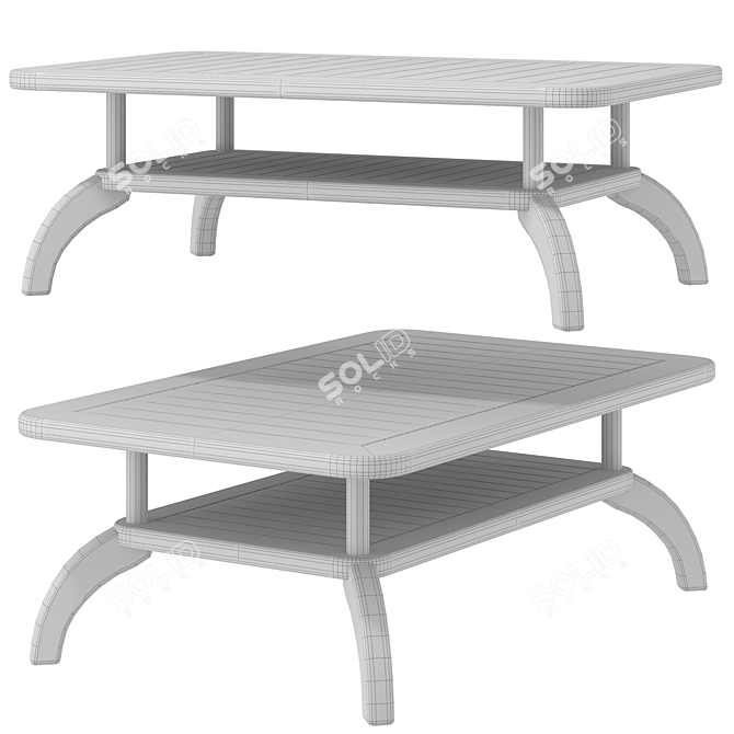 Elegant Amor Garden Coffee Table 3D model image 2