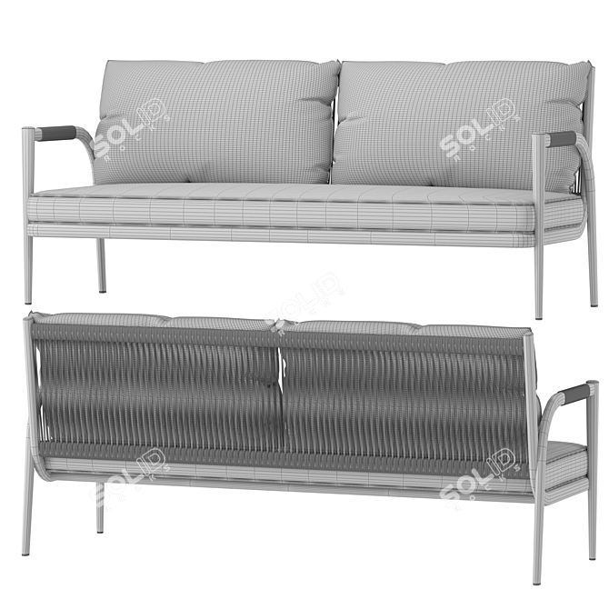 Elegant Outdoor Eos Sofa 3D model image 2