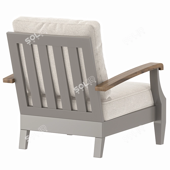 Elegant Lena Armchair Set 3D model image 2
