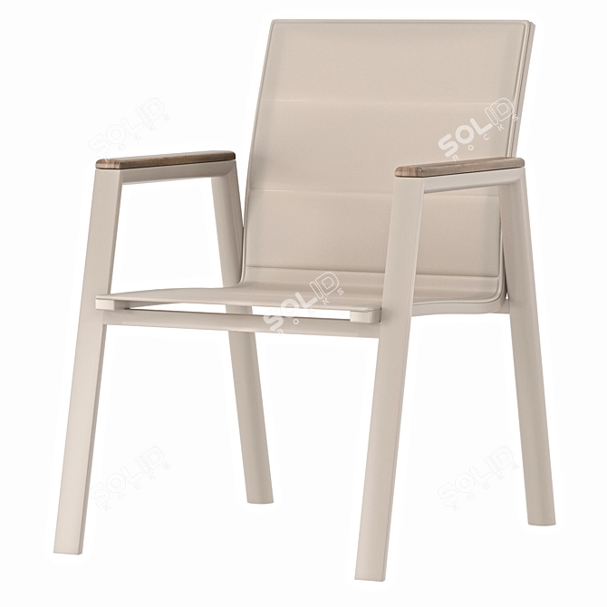 Lora Garden Chair, Elegant Design 3D model image 1