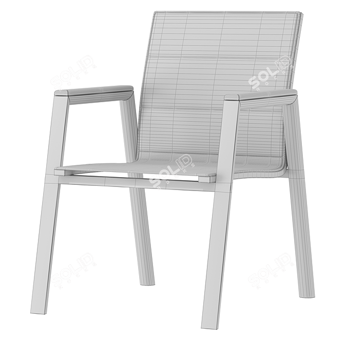 Lora Garden Chair, Elegant Design 3D model image 3