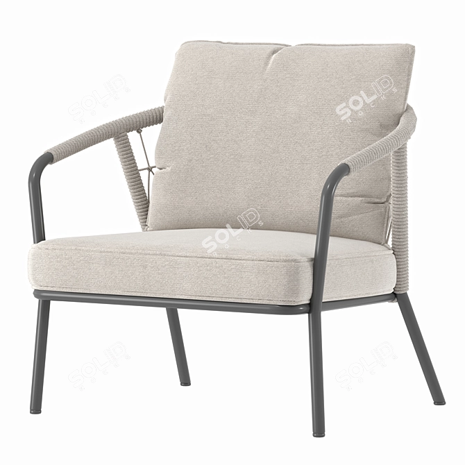 Modern Outdoor Mesh Armchair 3D model image 1