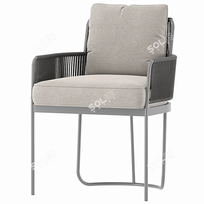 Elegant Sette Garden Nora Chair 3D model image 1