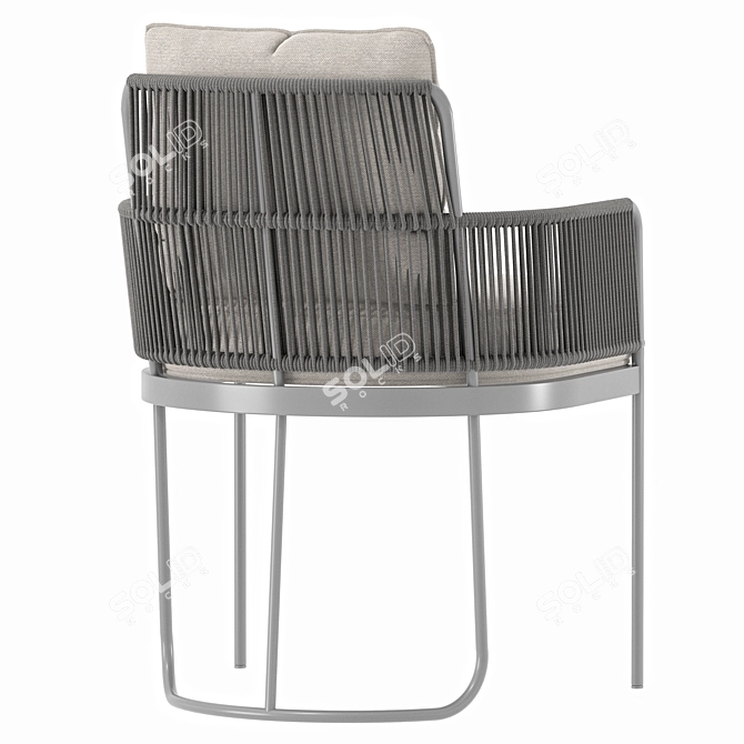 Elegant Sette Garden Nora Chair 3D model image 2