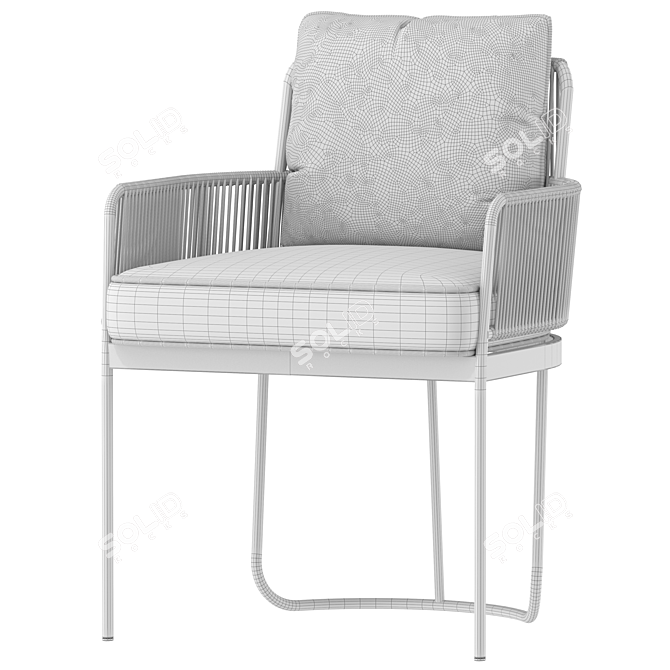 Elegant Sette Garden Nora Chair 3D model image 3
