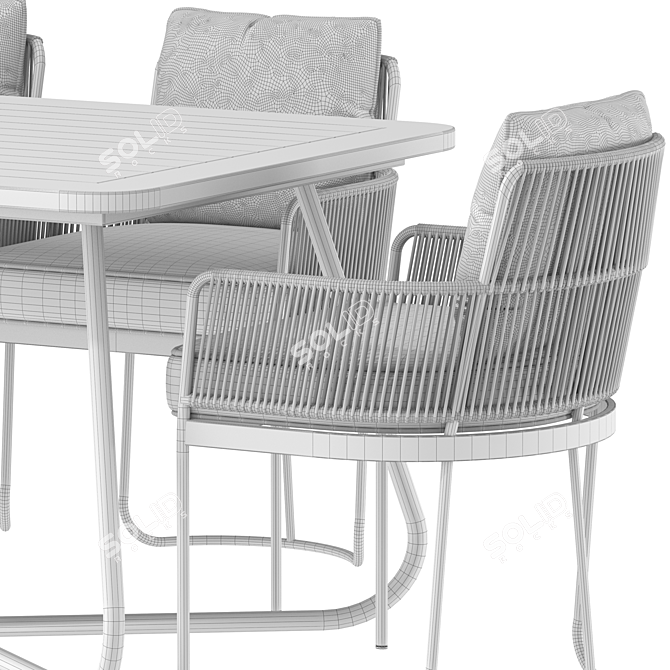 Bistro Bliss Outdoor Furniture Set 3D model image 4