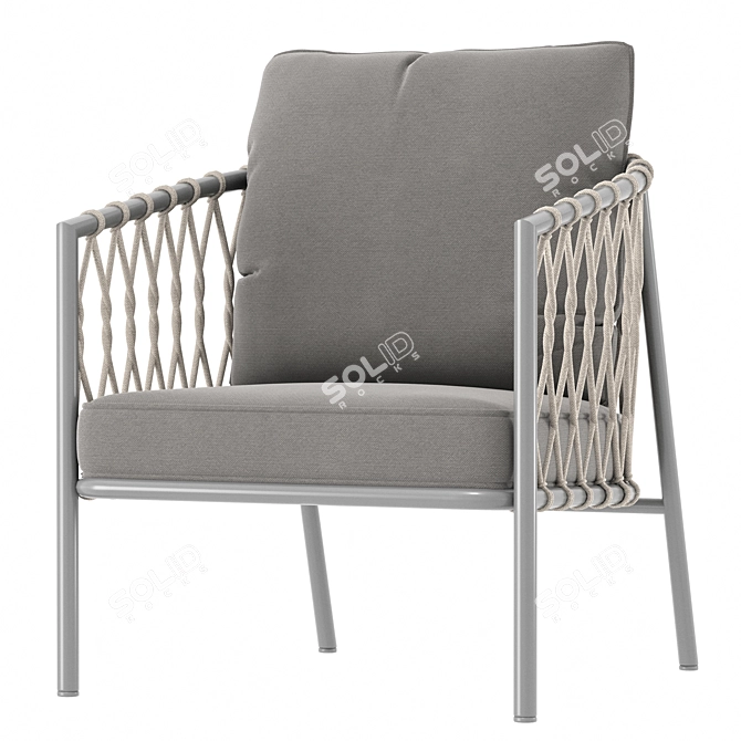 Elegant Orka Garden Armchair 3D model image 1