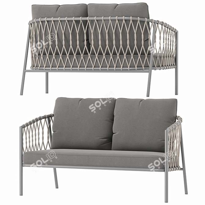 Luxury Outdoor Orka Sofa Set 3D model image 1