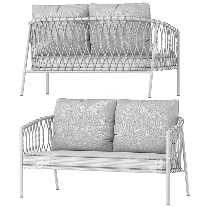 Luxury Outdoor Orka Sofa Set 3D model image 2