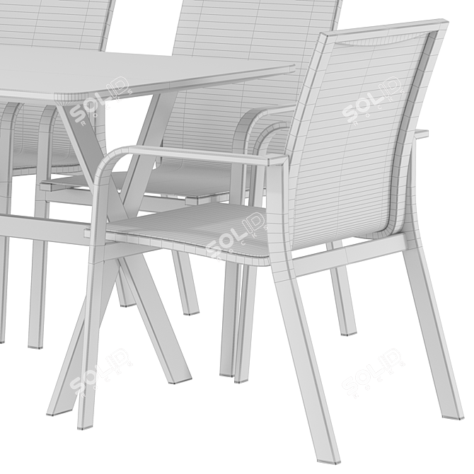 Noa Garden Table Chair Set 3D model image 4